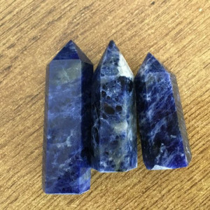 Natural crystal points sodolite stones wands