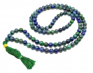 Chrysocolla japa mala 109 beads | size:8 mm bead
