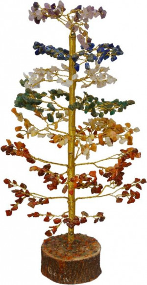 7 chakra stones wire tree | Wholesale low price crystal healing stones crystal Wire crystal tree 