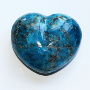 Blue apatite puffy heart palmstone size 