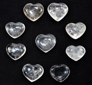 Clear quartz puffy heart