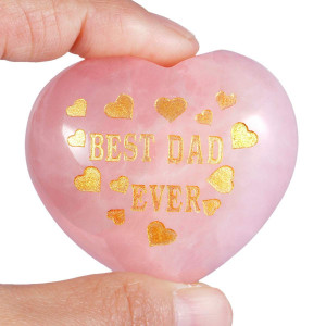 Rose quartz (best dad ever) puffy heart