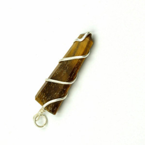 Tiger eye sword wire pencil pendant